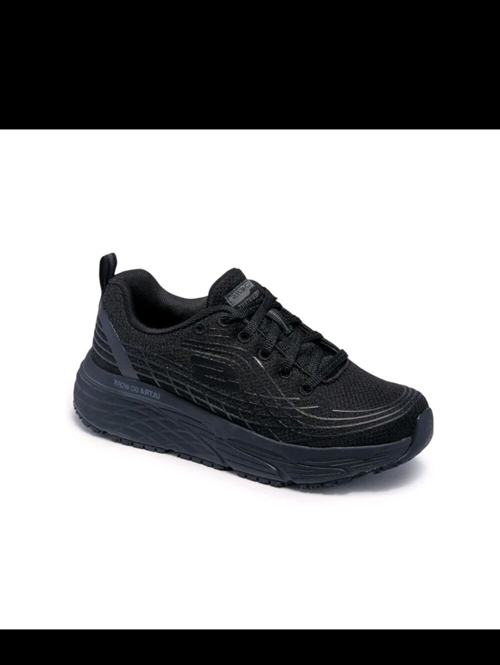 Skechers Women's Relaxed Fit Max Cushioning Elite SR Shoe, Black - Picture 2 of 8